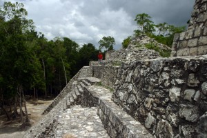 The Mayan Archeological site Balamkú is located in Mexico on the Yucatan Peninsula in the state of Campeche.