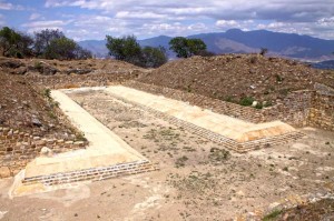 There are three ball courts found thus far in Atzompa. All three are shaped in the Capital "I" design