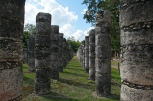 Chichen Itza The Plaza of a Thousand Columns is an interesting eclectic group of buildings surrounding a broad plaza